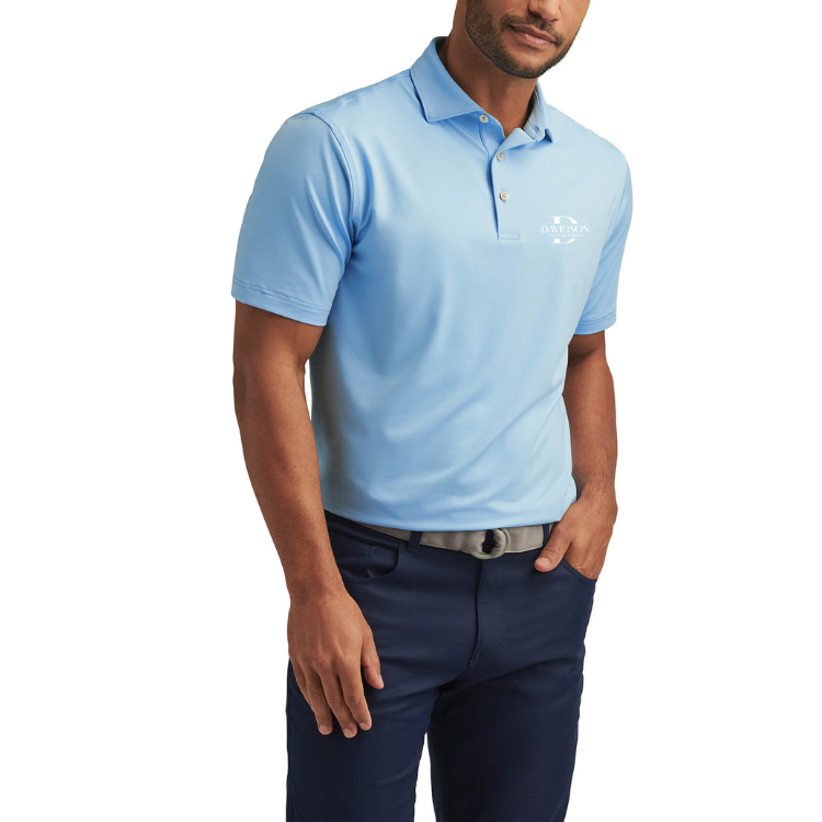 Peter Millar Men's Solid Performance Polo - Self Collar
